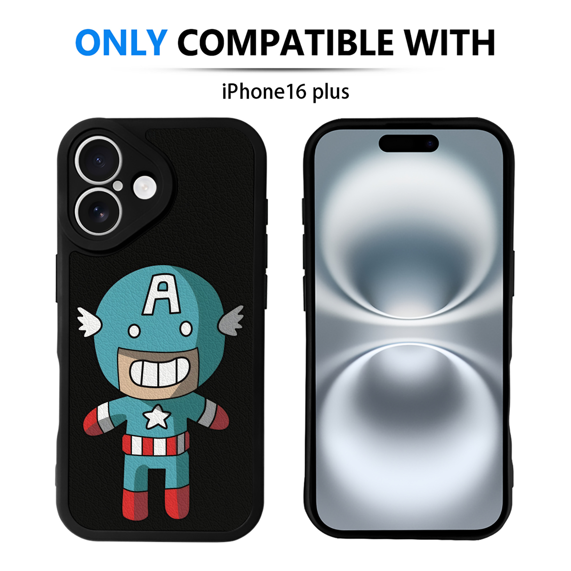 （画像用） アベンジャーズ The Avengers 【iPhone 16シリーズ対応】シリコンスマホケース（レザー調） 材質：シリコン